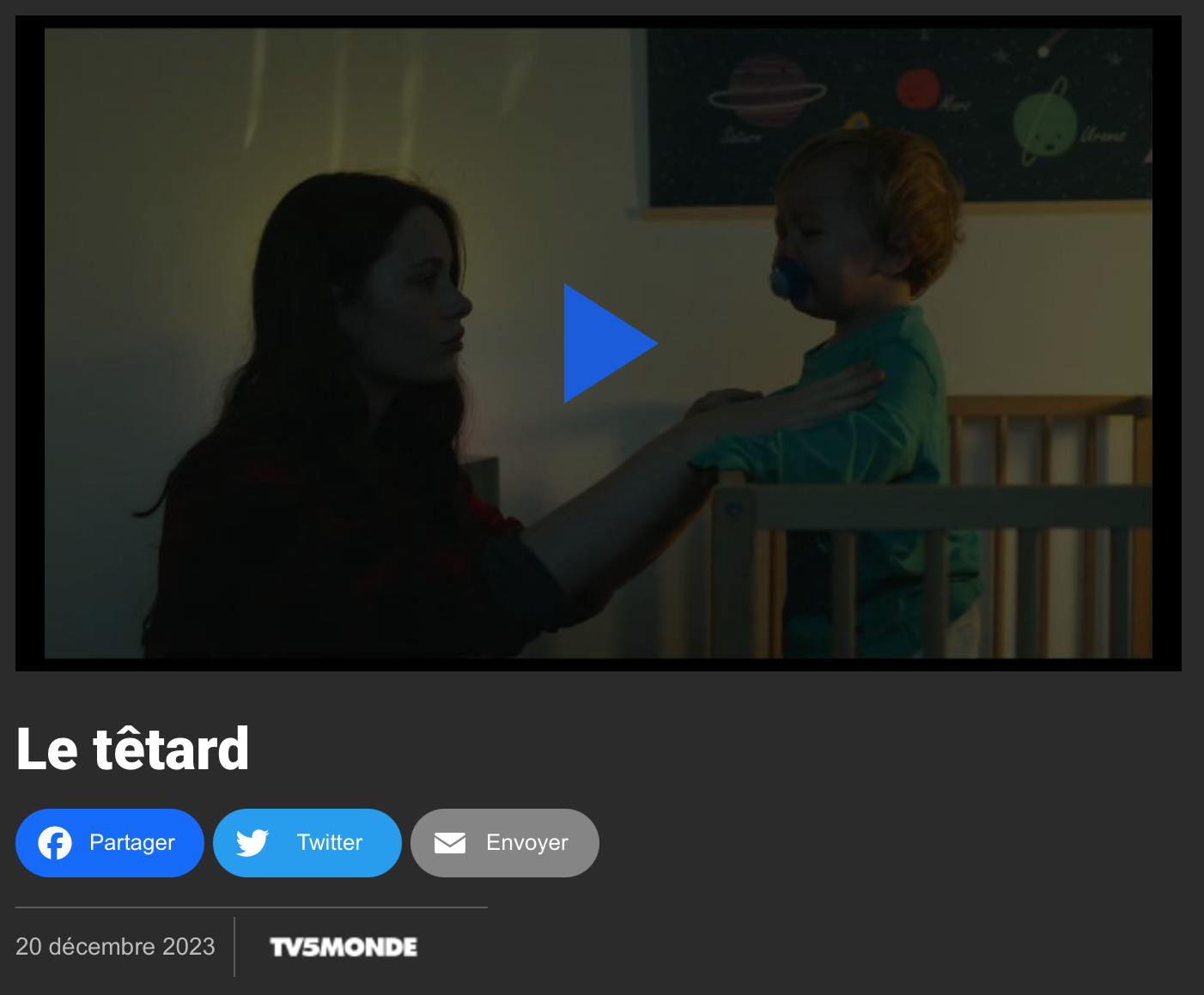 Le têtard sur TV5 Monde